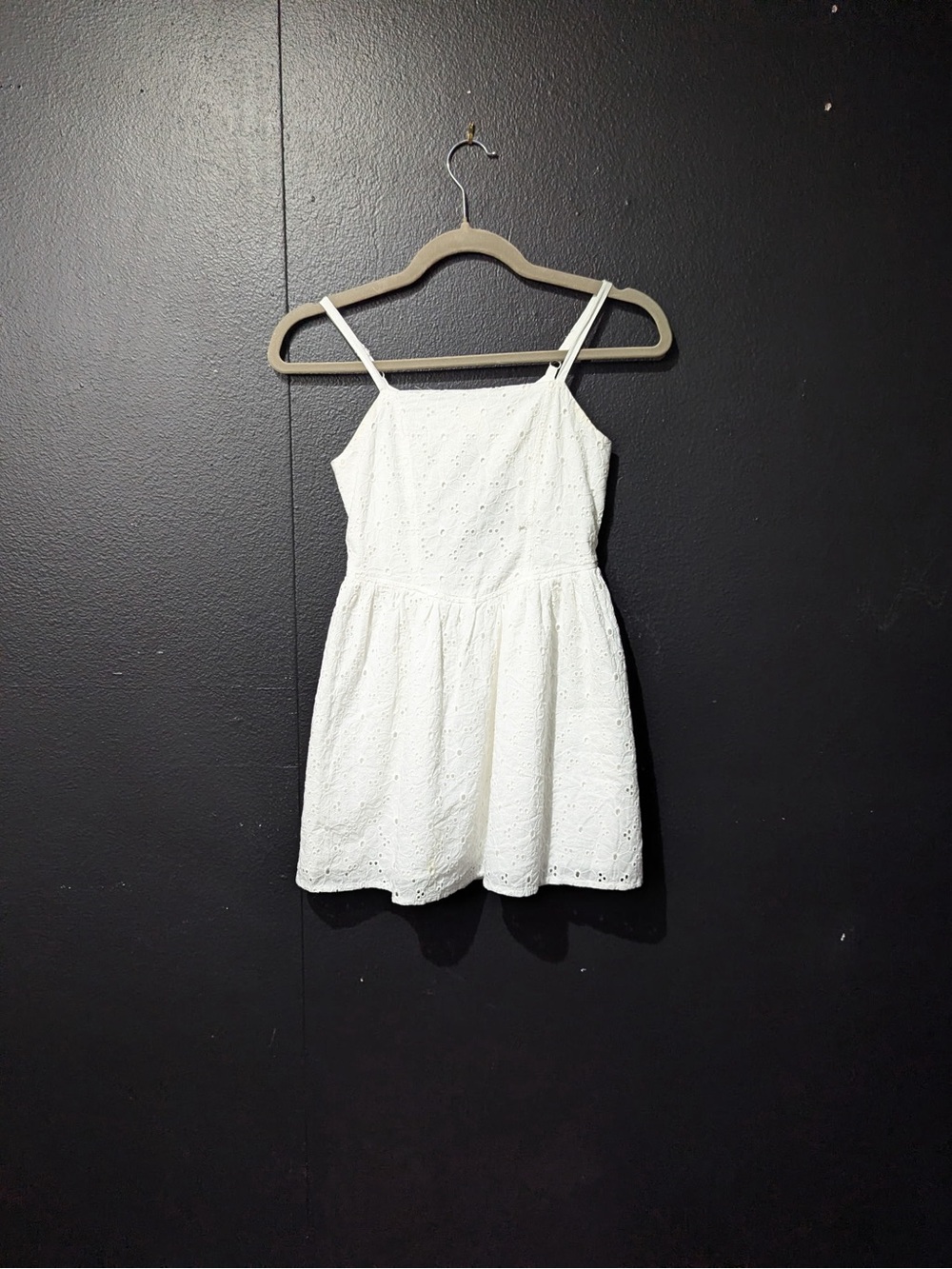 art class White Eyelet Spaghetti Strap Sundress